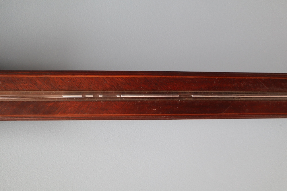 A George III mahogany stick barometer, - Image 2 of 5