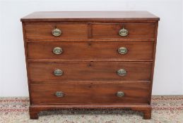 A 19th century mahogany chest,