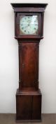 An 18th century oak longcase clock,