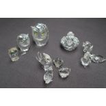 Swarovski crystal -- Graduated owls together with chickens and chicks