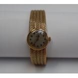 A Lady's 9ct yellow gold Omega wristwatch,