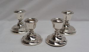 A pair of Elizabeth II silver desk candlesticks, Birmingham, 1971,