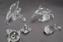 Swarovski crystal -- including "Lead Me" dolphins annual edition 1990,
