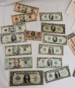 A collection of The Confederate and United States of America Bank Notes,