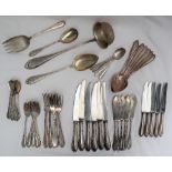 A J A Henckels Solingen 800 standard part flatware service, comprising silver table forks,