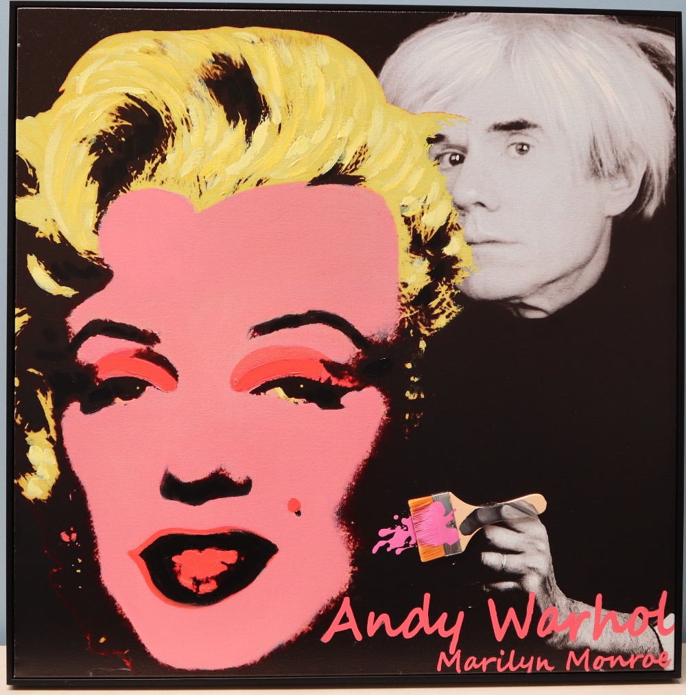 After Andy Warhol Marilyn Monroe Mixed media over a photographic print 88 x...