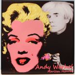 After Andy Warhol Marilyn Monroe Mixed media over a photographic print 88 x 88cm