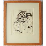 Peter Prendergast Self portrait (1985) Ink on paper Signed,