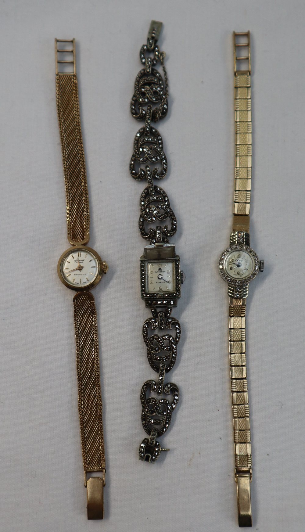 A Lady's 9ct yellow gold and diamond encrusted cocktail watch, - Image 3 of 5
