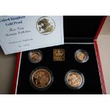 Royal Mint - The 1998 United Kingdom Gold Proof four coin Sovereign Collection,