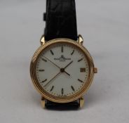 A Gentleman's 18ct gold Baume & Mercier wristwatch,