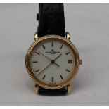 A Gentleman's 18ct gold Baume & Mercier wristwatch,