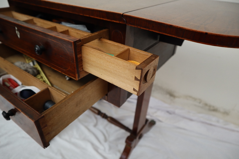 A 19th century rosewood work table, - Image 5 of 7