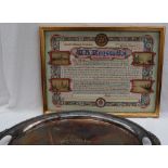 Cardiff Railway Company - an illuminated manuscript inset with photographs presented to W H Rogers,