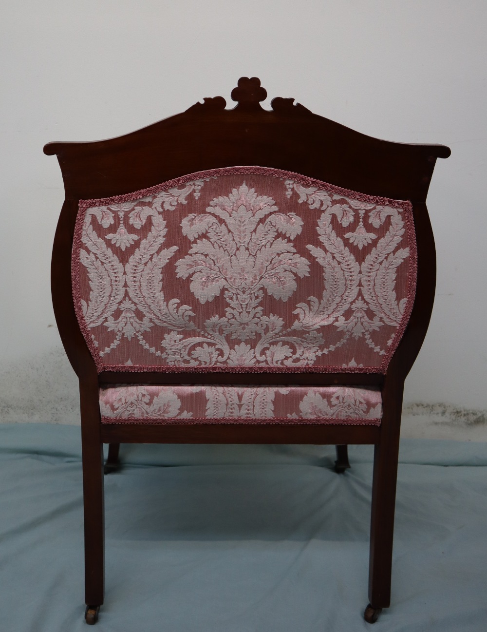 An Edwardian mahogany elbow chair, with a carved, - Image 10 of 13