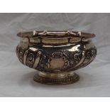 A late Victorian silver pedestal bowl,