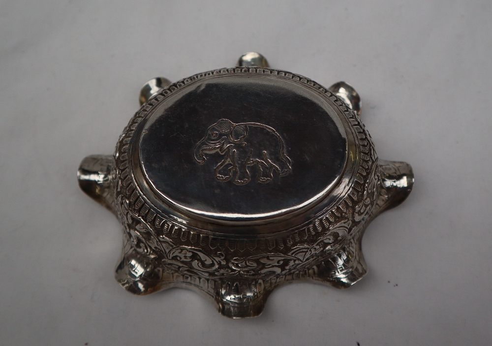 An Indian white metal pedestal bowl, - Image 10 of 15