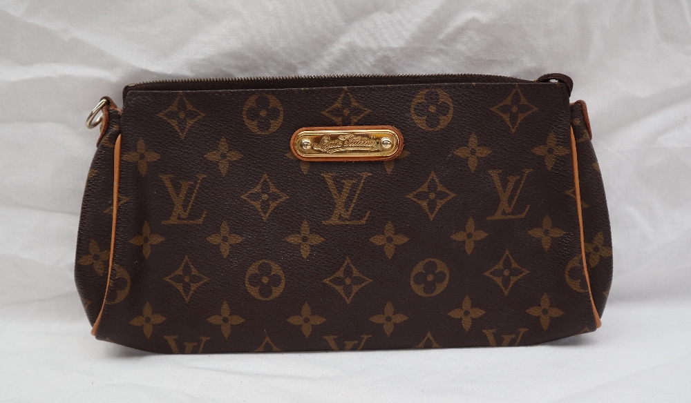 A small Louis Vuitton monogram clutch bag, with a leather shoulder strap, - Image 10 of 13