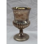 A late George III silver goblet,