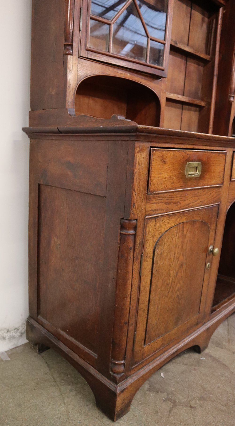 An 18th century and later oak dresser, - Image 10 of 12