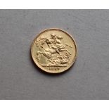 A Victorian gold sovereign,