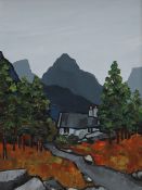 David Barnes Llugwy Valley Oil on board Signed verso 39.5 x 29.