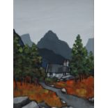 David Barnes Llugwy Valley Oil on board Signed verso 39.5 x 29.