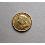 A Victorian gold sovereign dated 1893