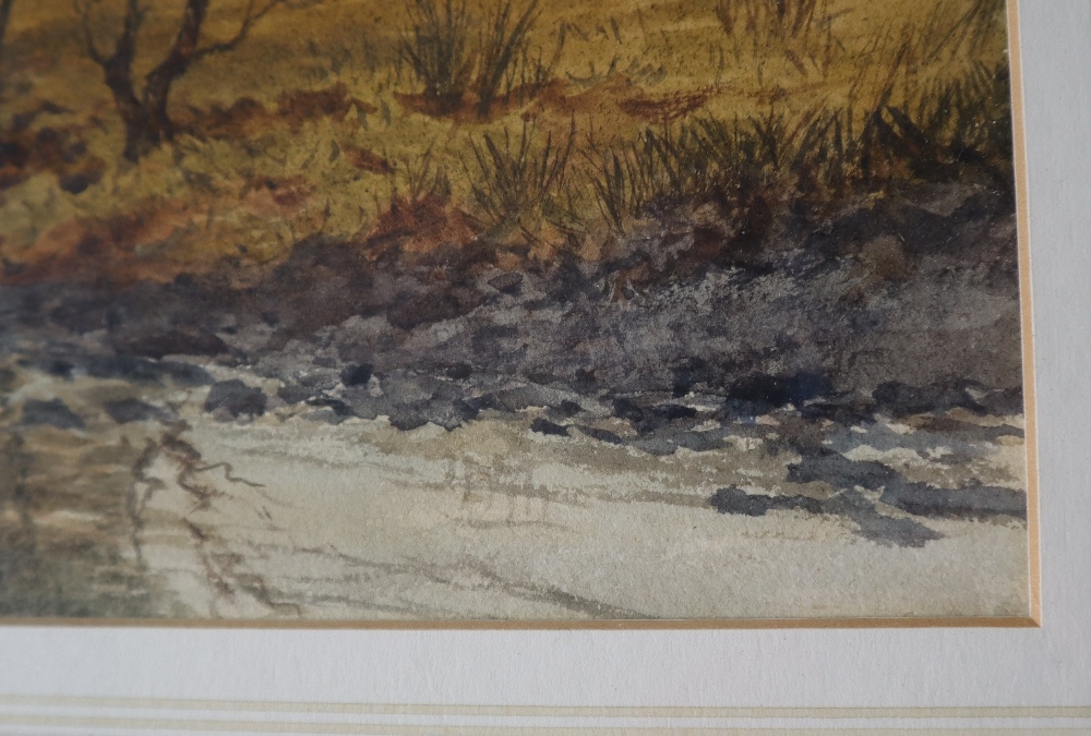 J MacCulloch A landscape scene with a fisherman in the foreground Watercolour Signed and dated - Image 5 of 6