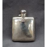 ***Unfortunately this lot has been withdrawn*** A George V silver hip flask, of bowed form,