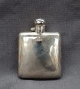 ***Unfortunately this lot has been withdrawn*** A George V silver hip flask, of bowed form,