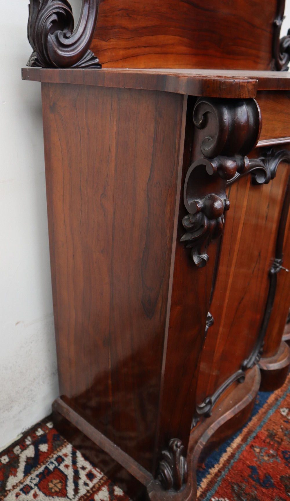 A Victorian rosewood chiffonier, - Image 9 of 13