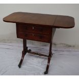 A 19th century rosewood work table,