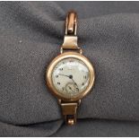 A Lady's 9ct yellow gold wristwatch,