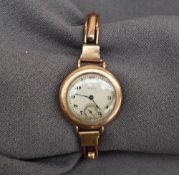 A Lady's 9ct yellow gold wristwatch,