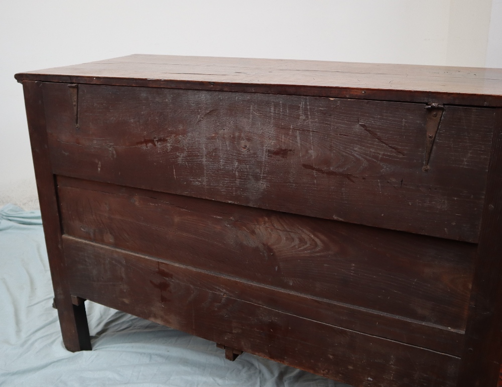 An 18th century oak coffer, - Image 10 of 11