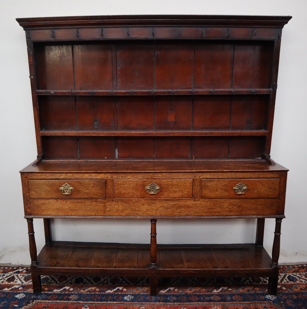 An 18th century South Wales oak dresser,