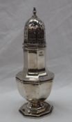 A George V silver sugar caster,