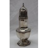 A George V silver sugar caster,