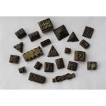 A collection of Chinese bronze printing blocks