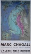 Marc Chagall "Galerie Nierendorf, Berlin" Lithographic poster in colours 59.5 x 44.