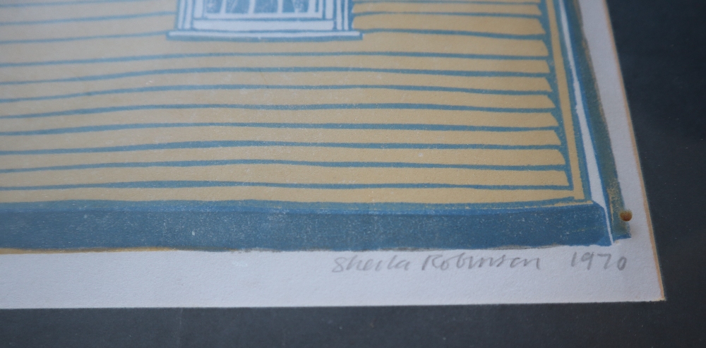 Sheila Robinson Two Houses in Thaxted Lithograph Signed in pencil to the margin and dated 1970 35 x - Image 5 of 8