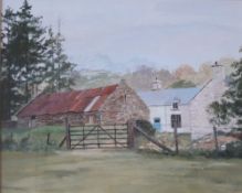 R Kenneth Kernick Old Farm & Barn, North Wales Watercolour Signed and inscribed verso 28.