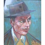 Andrew Vicari Frank Sinatra A head and shoulders portrait Signed Oil on board 99 x 80cm