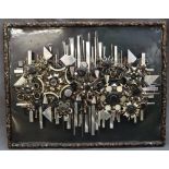 Elizabeth Lewis Mixed Media of resin and metals Mounted on board Signed verso 49cm x 63cm