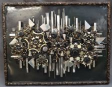 Elizabeth Lewis Mixed Media of resin and metals Mounted on board Signed verso 49cm x 63cm