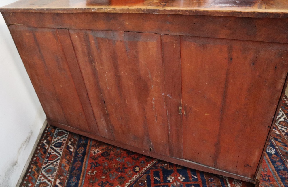 A Victorian walnut credenza the breakfront top with ebonised edge above a central cupboard and two - Image 15 of 16