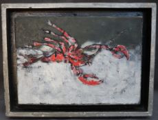 Charles Harper Lobster Oil on canvas Signed verso 18.