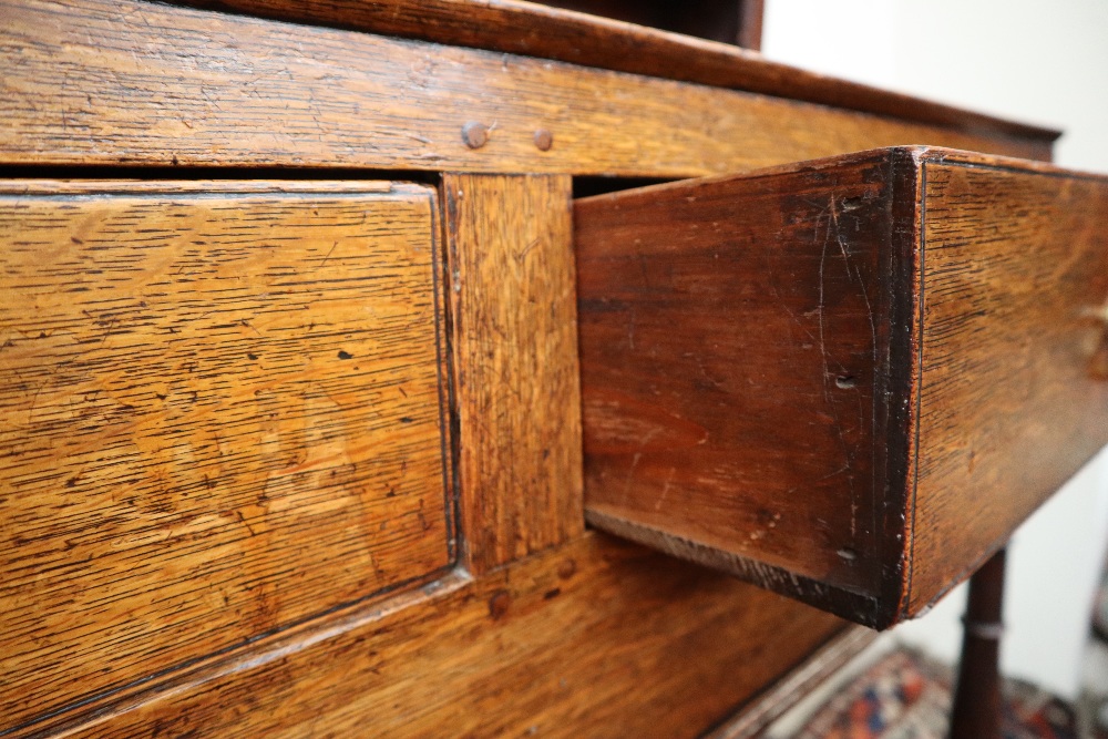 An 18th century South Wales oak dresser, - Image 3 of 5