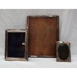 A George V silver photograph frame of rectangular form, Birmingham, 1923,